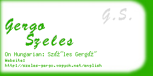 gergo szeles business card